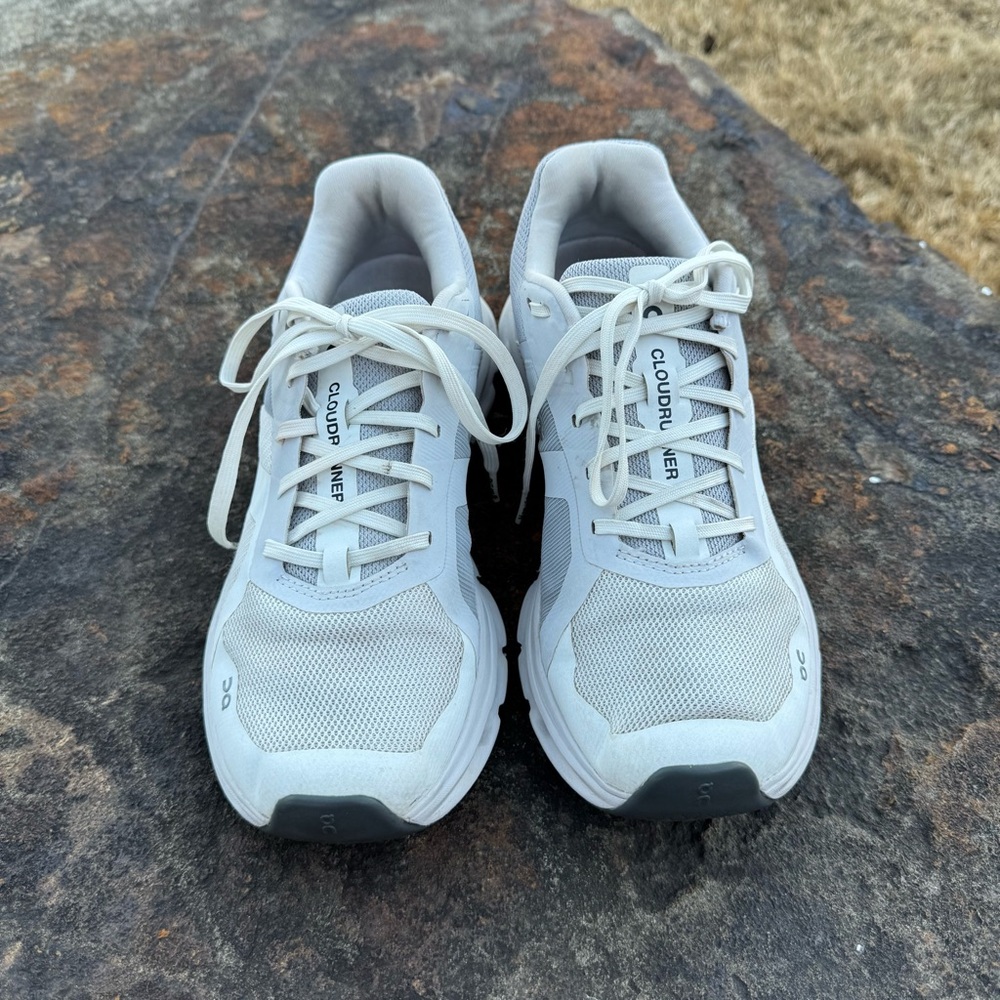 On Running Cloudrunner White Running Sneakers Sho… - image 3